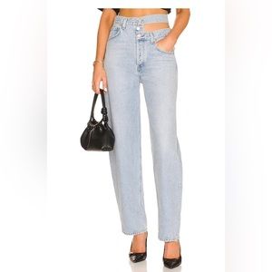 AGOLDE broken waistband jean in sideline size 25